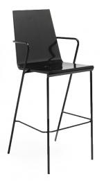 Бар стол с боядисани крака в черно